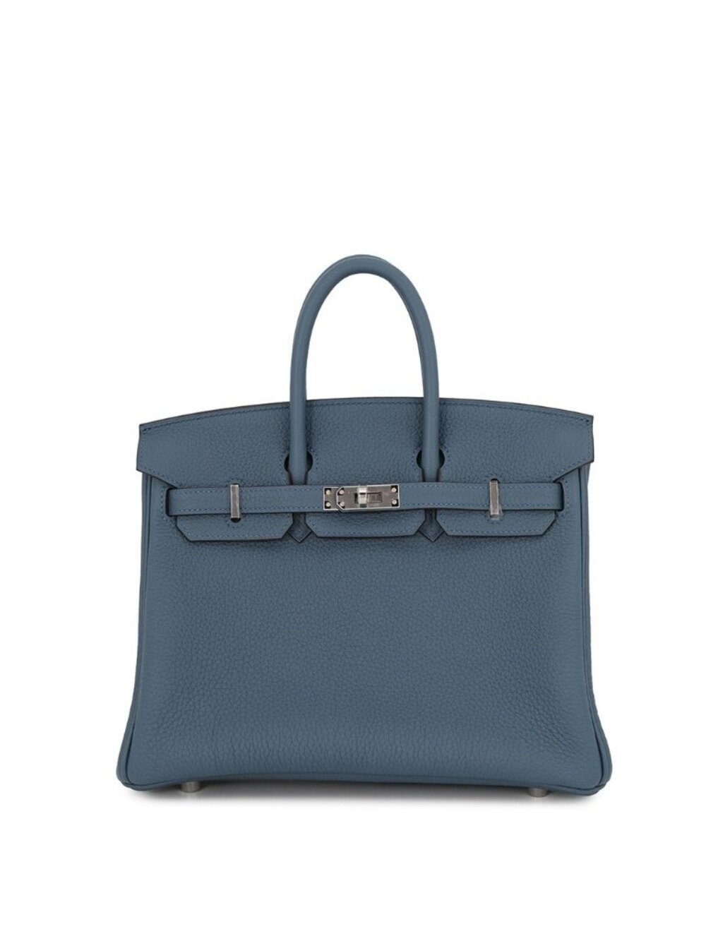 Hermes Birkin 25 Blue Tompet Silver Togo Handbag